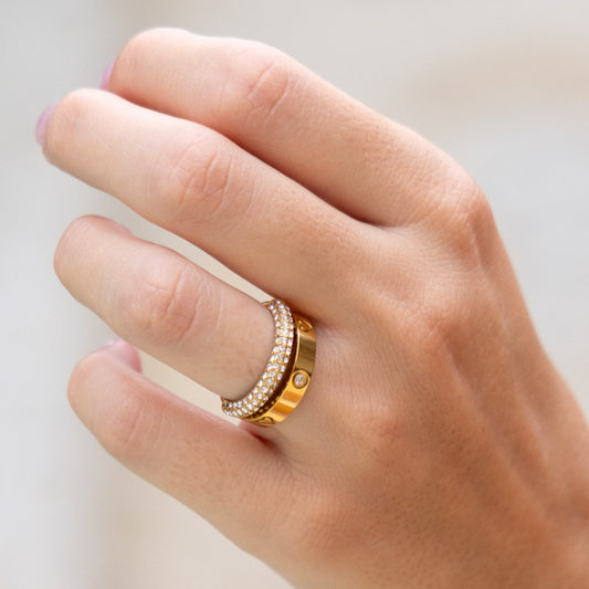 Crystal Gold Ring