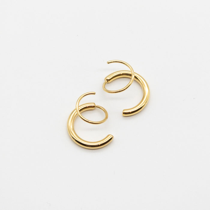 Arielle Swirl Gold Earrings