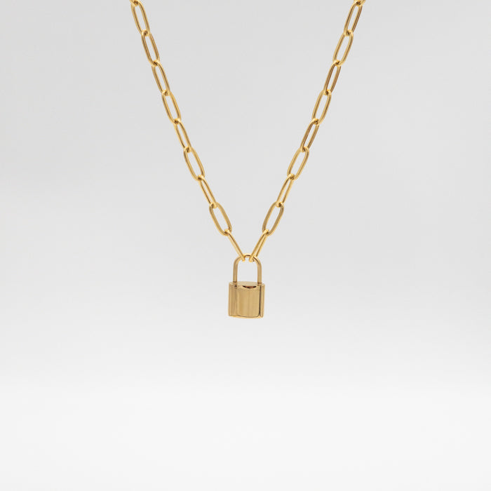 Lock Gold Necklace