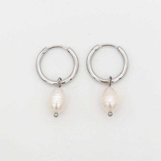 Lucy Pearl Silver Earrings