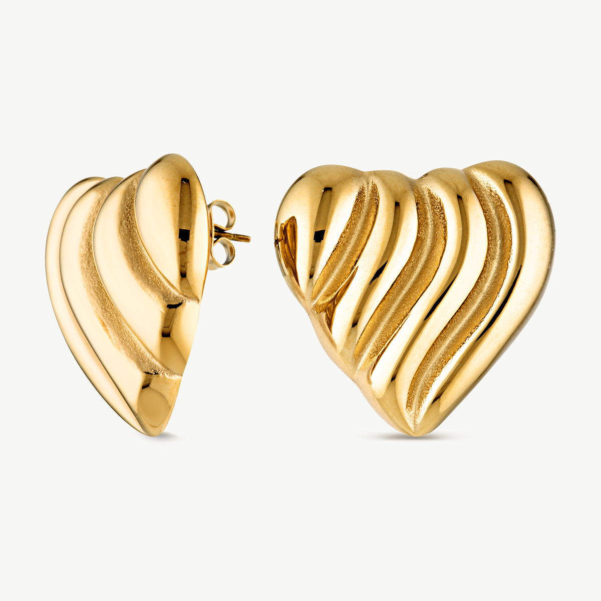 Giselle Heart Gold Earrings