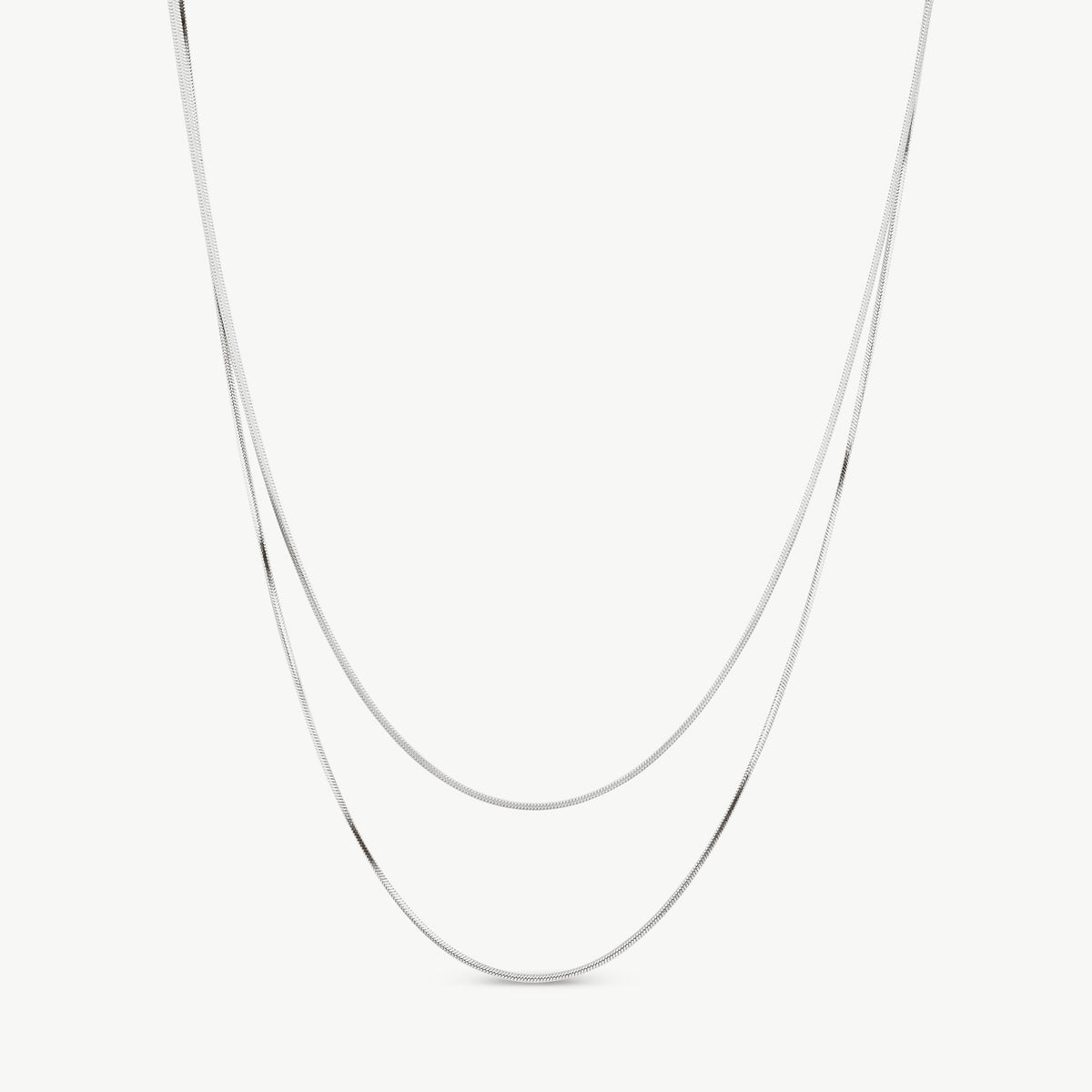 Claire Layered Silver Necklace
