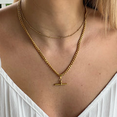 Cross Bar Cuban Necklace